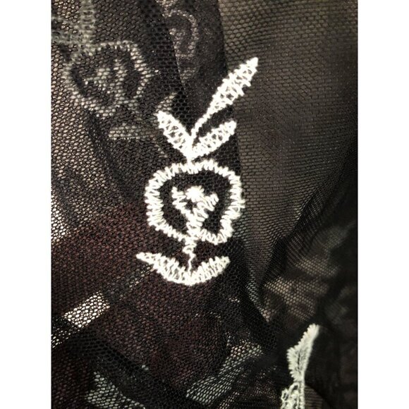 Gypsy Junkies Sheer Skirt Womens S Floral Embroidery Mesh Sheer Boho Festival - Picture 8 of 10